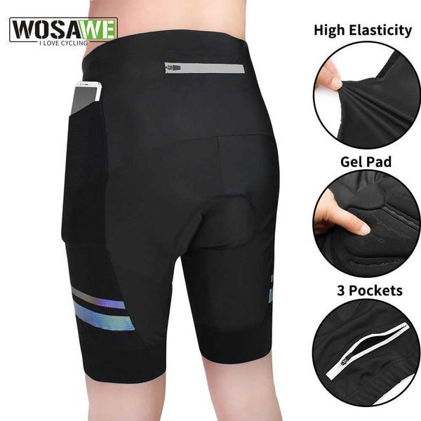 Color: Bo128 Short Circuit - Size: Eu 2xl (asia 3xl) - WOSAWE Cycling Shorts Mens Road Cycling Shorts Mountain Bike Breathable Bike Belt Pocket 5D gel Pad MTB Racing ShortsW240904