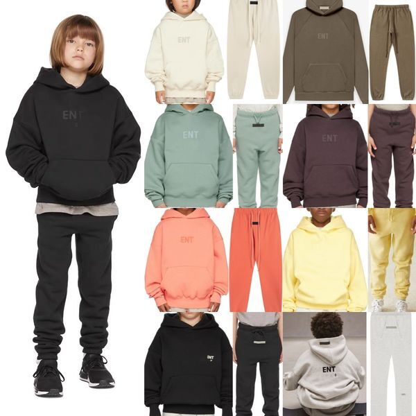 Color: C3 - Size: XS (Height:90-100cm) - Kids Designer Clothes Sets Letter Boys Tracksuits Toddler Hoodies Pants Girls Children Sweatshirts Sweatpants Youth Hooded Clothing Trends Pullover Tops Black