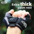Color: Cxg02 Red - Bicycle half finger shockproof gloves with thick gel silica gel breathable anti slip MTB road bicycle quick release gloves CL240921