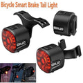 New bicycle intelligent brake taillight MTB road bicycle automatic brake sensor light SB charging IPX6 waterproof LED warning taillight Y240921