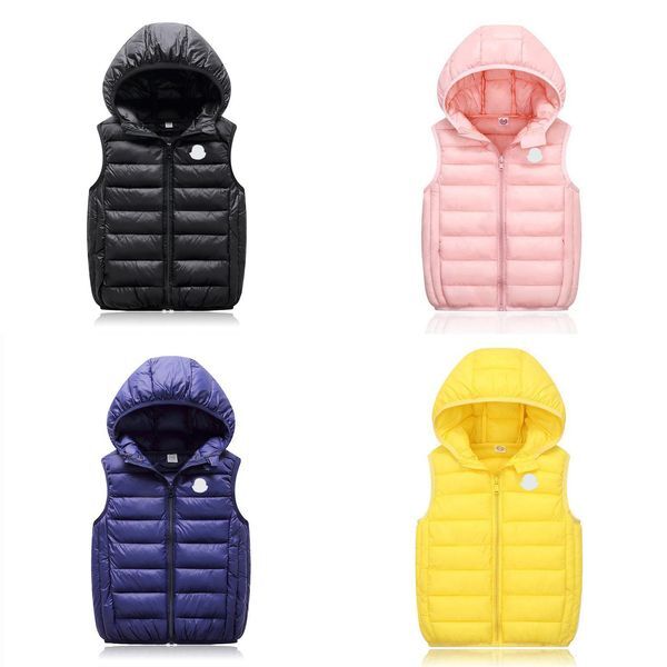 Color: Red - Size: 140 - Hooded Down Coat Kids Vest Baby Waistcoat Childrens Down Puffer Jacket Sleeveless Boys Girls Designer Brands Gilet