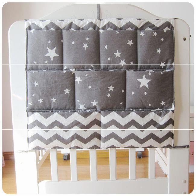 Color: Starry sky - Baby bed bedside hanging bag storage bag
