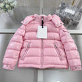Color: Army Green - Size: 140 - Classics kids coat pink baby down winter Hooded design jacket kids designer clothes Complete label boys girl Outwear A978X27N231