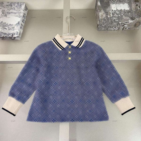 Color: Silver - Size: 80 - Brand Long sleeve POLO shirt Gradient color design baby shirt kids designer clothes autumn Multiple styles boy girl lapel tees A000X07N057