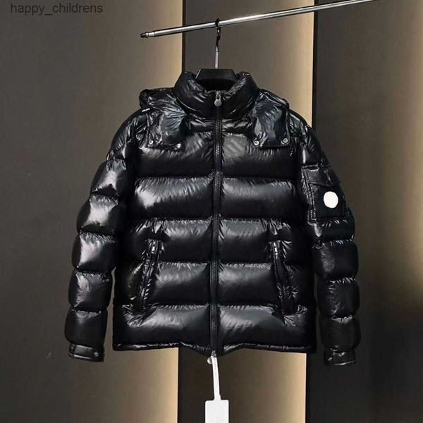 Color: Gray - Size: 160cm - DHhate kid down jacket hoodies kids Designer clothes hooded Embroidered puffer coat girl boy winter jacket hood Christmas gifts Outerwear 100 goose down H251011