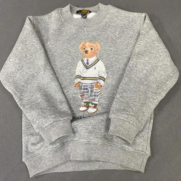 Color: Red - Size: 150 - Designer Autumn Clothing Luxury Kids Round Neck Sweaters Teddy Bear Childrens Clothes -8 Sweatshirt Printed Sweatshirt Boys Thin Fleece Sweatshirt DLG2510132