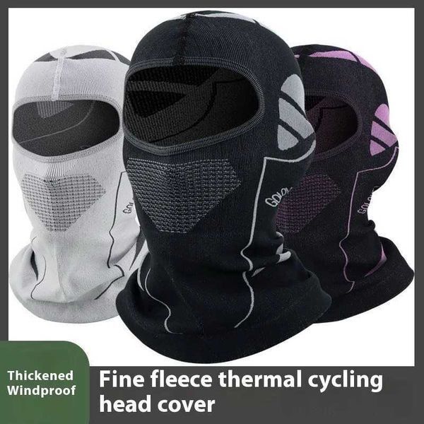 Color: Grey - New Men Women ColdProof Thermal Scarf Winter Skiing Hat Balaclava Full Face Mask Outdoor Cycling Fishing Head Helmet Liner Caps W251013