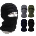 Color: Drown Ice Silk Hat - Mask Beanies Hat Men Full Face Cover Pullover Cap Winter Balaclava Knitted Hat Outdoor Cycling Motorcycle Ski Full Face Mask Hat W251013