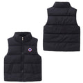 Color: Black - Size: 130 - Designer Kids Top Heat Waistcoat Baby Vest Boys Girls Gilet Child Sleeveless Coat