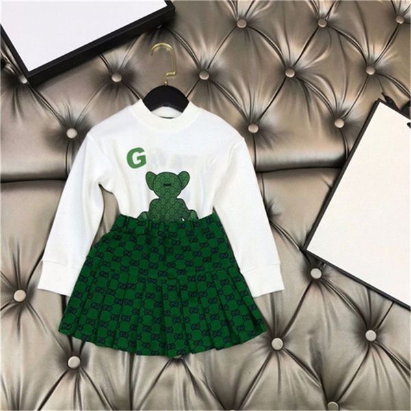 Color: Yellow - Size: 13-14Years(160cm) - Baby Girl Designer Clothing Girl Luxury Clothing Dresses Children Fashion Clothing Children short clothing High quality Girl's Dresses set size 90-160cm A12