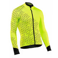 Color: Black - Size: Asian Sizes - Fluorescent Yellow Men Autumn Bicycle Clothing Road Racing Clothes Breathable Spring Bike Shirt Long Sleeve Cycling Jersey 251113