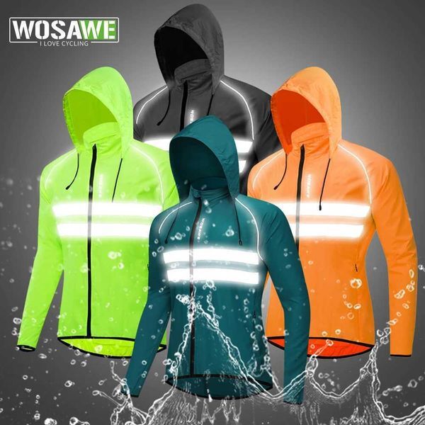 Color: Bl225g - Size: Eu m (asia L) - WOSAWE Ultralight Mens Cycling Windbreaker Reflective Jacket Windproof Water Resistant MTB Road Bicycle Long Jersey Wind Coat K251203
