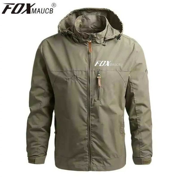 Color: Blue - Size: 5XL - 2025 FOXMAUCB Mens MTB Road Downhill Apparel Rider Cycling Windbreaker Bike Breathable Jacket Bicycle Riding Windproof Jersey K251203