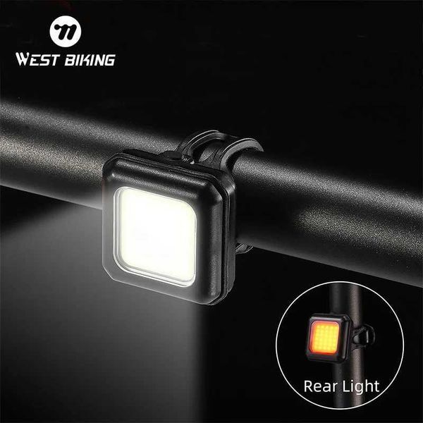 WEST BIKING Bicycle Front Rear Light COB Lamp Beads IPx45 Waterproof Charging Cycling Taillight LED Lantern Bike Accessories C251216