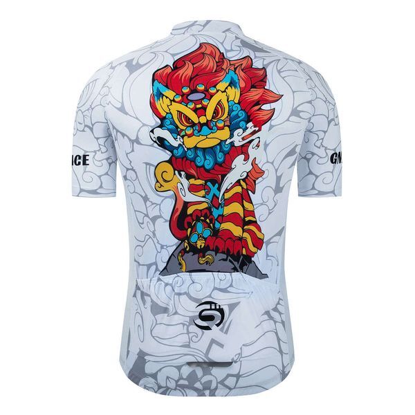 Color: Lion King Blue Slim Fit Top - Size: M - Slim Fit Cycling For Men And Women, Chinese Style Lion King Collaboration, Summer Short Sleeve Top, Quick-Dry High-End Road Bike Jersey WKERSIY