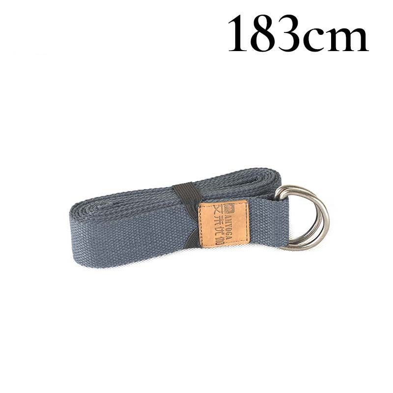 Color: Navy Blue, Size: 183 - Export Thick Polyester Cotton Yoga Stretch Belt