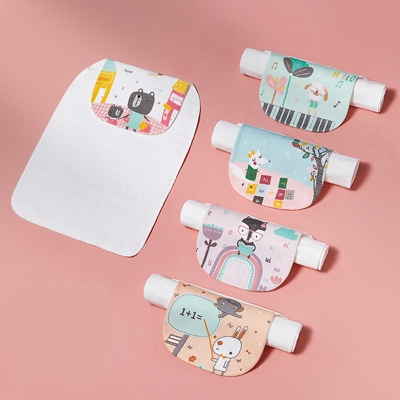 Color: 8 color, Size: S-B, style:  - Baby Cotton Sweat-absorbent Towel, Sweat Towel Pad Back