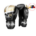Color: Black gold, Size: 6oz - Adult Children's Sanda Boxing Gloves