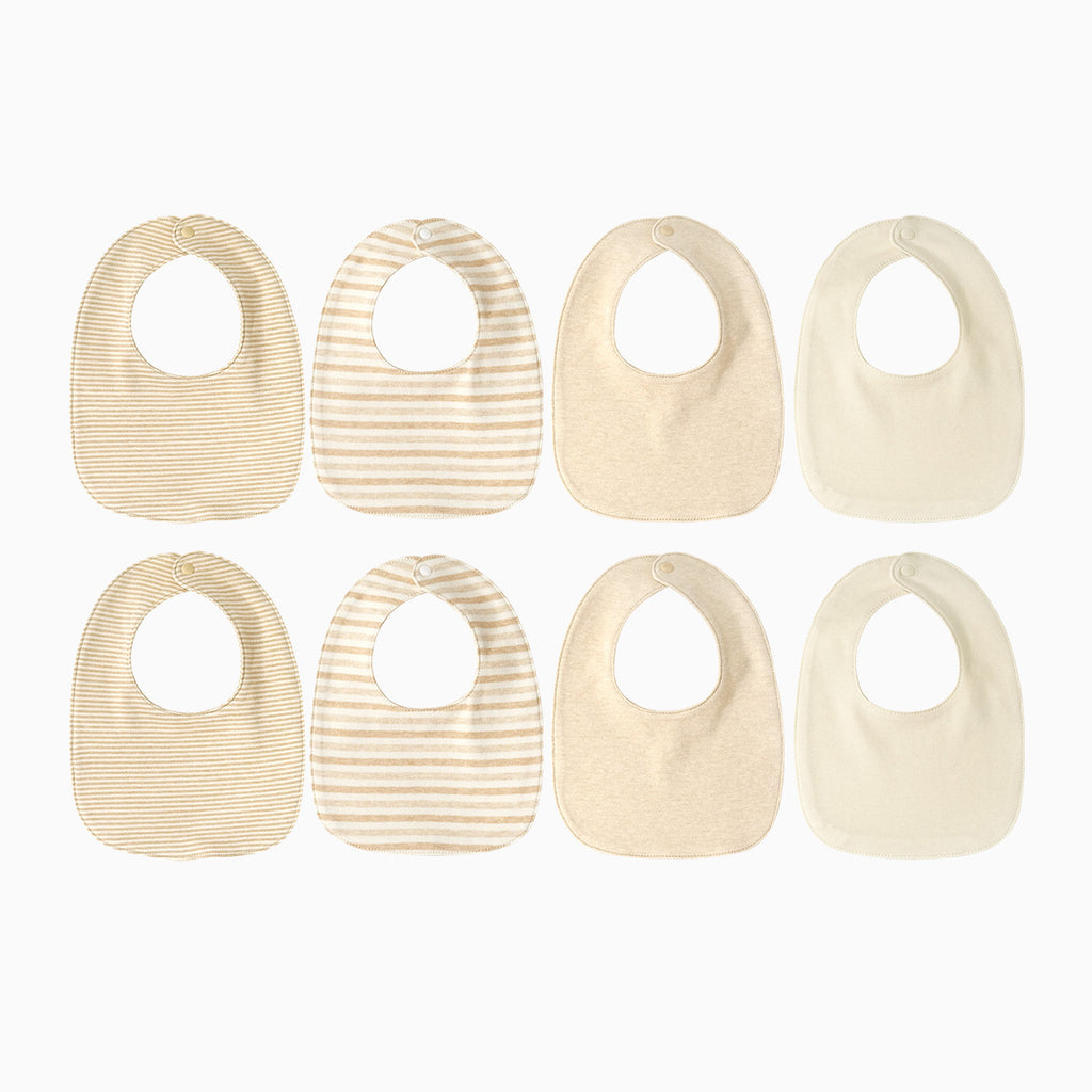 Fashion 8-piece Set Of Baby Drool Towel In Solid Color