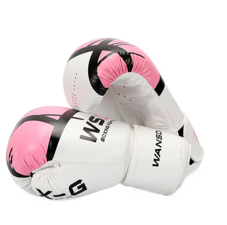 Color: Pink, Size: 6OZ - Training boxing gloves