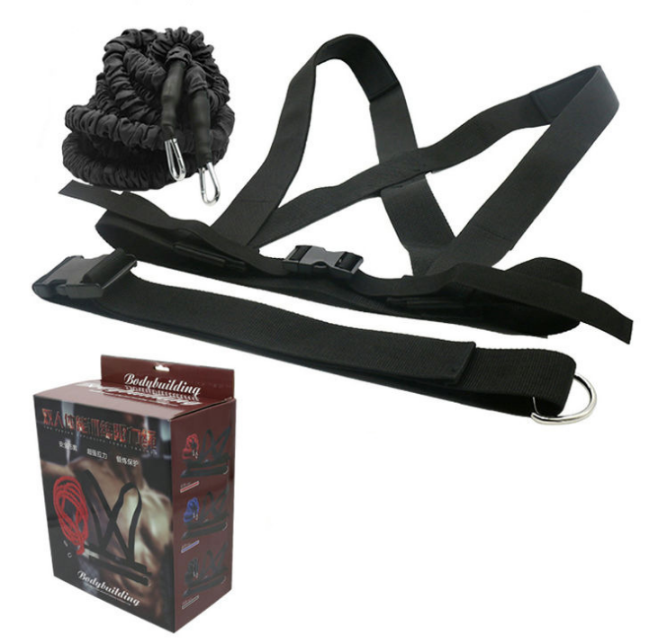 Color: Black, Size: 2M - Double resistance band pull pull rope stretch track and field track and field race force explosive jump