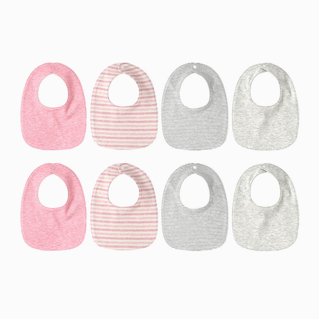 Fashion 8-piece Set Of Baby Drool Towel In Solid Color