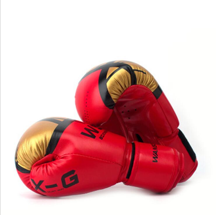 Color: Red, Size: 12OZ - Training boxing gloves