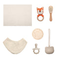 Color: Beige - Handheld Gift Towel Wool Brush Baby Drool Towel Pacifier Set