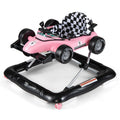 4-in-1 Baby Push Walker Activity Center Height Adjustable with Music Box-Pink - Color: Pink