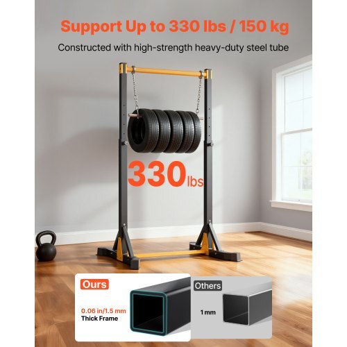 Pull Up Bar, 330LBS Capacity Portable Pullup Bar Station, Pullup Bars Free Standing with H-Frame Structure & Heavy-Duty Steel Tube, 8 Level Height Adjustment Gravity Fitness for Arms Back Chest