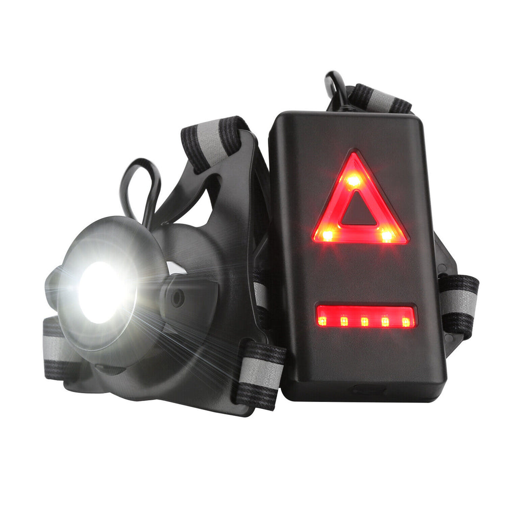 Outdoor Night Running Lights USB Charging LED Chest Lamp Back Warning Light For Camping Hiking Running Jogging as shown