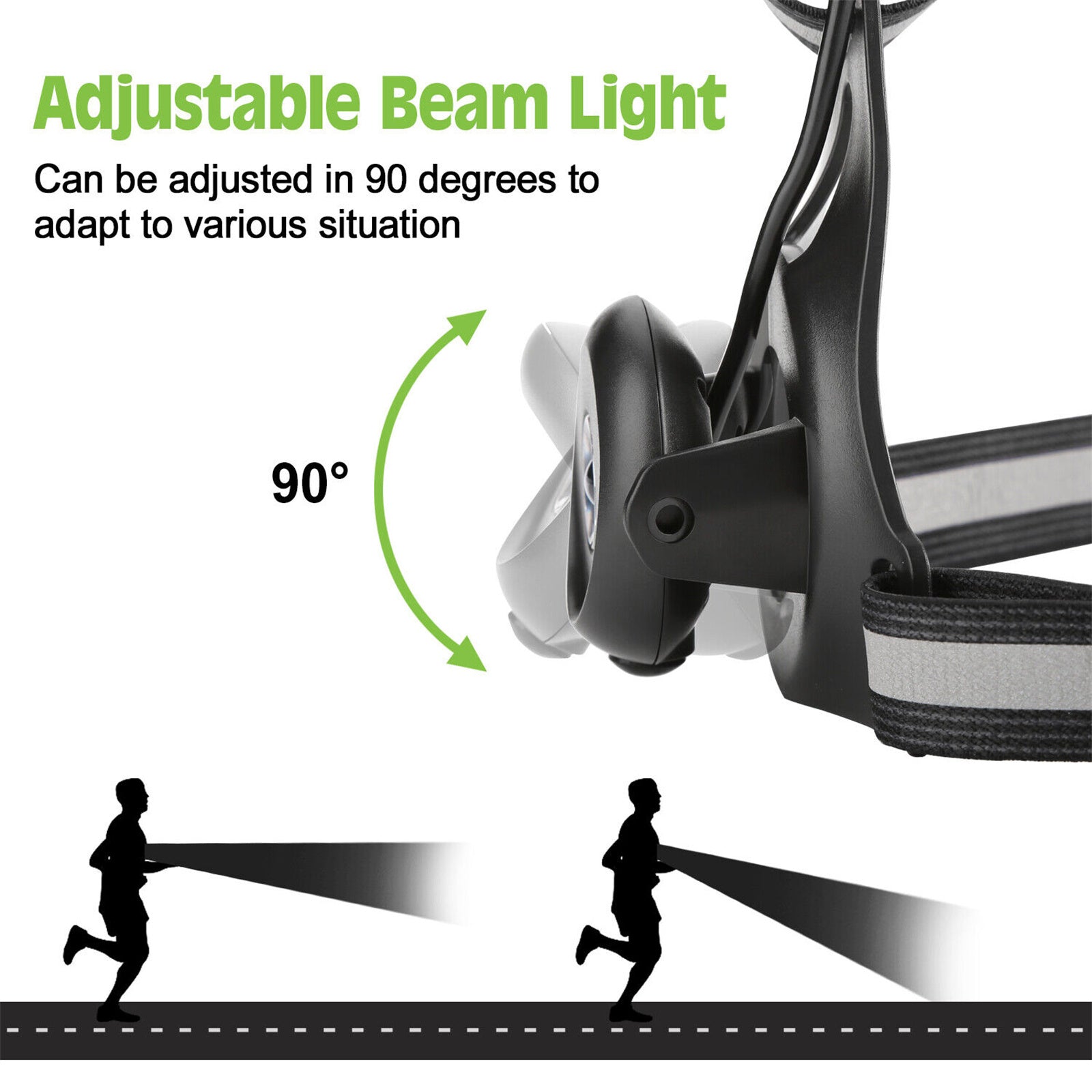 Outdoor Night Running Lights USB Charging LED Chest Lamp Back Warning Light For Camping Hiking Running Jogging as shown