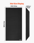 10x5 ft Wrestling Mat, Martial Arts Thick Mat for Home Gym Workouts Exercise, Waterproof PVC Roll-Up Training Mats for Gymnastics, Tatami, Jiu Jitsu BJJ MMA Judo, Boxing, Black