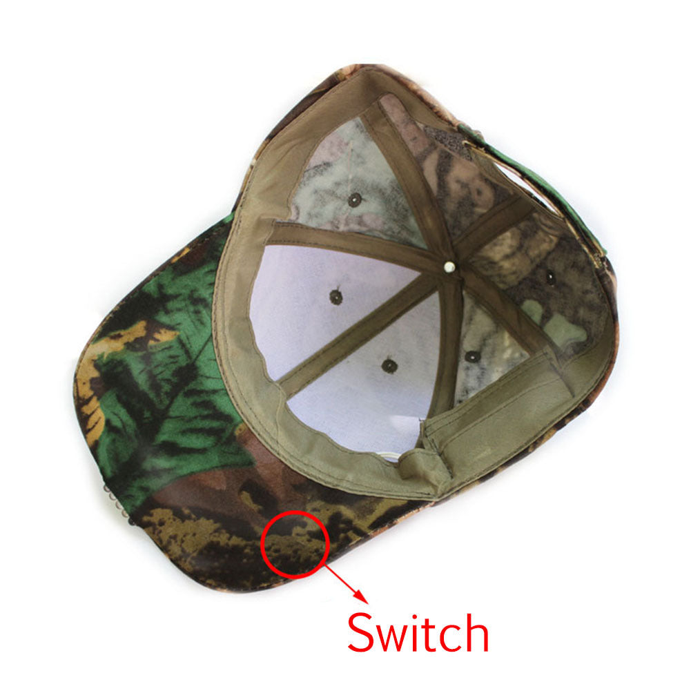 Adjustable Climbing 5 LED lamp Cap Battery Powered Hat With LED Light Flashlight For Fishing Jogging Baseball Cap black_Hat 5LED