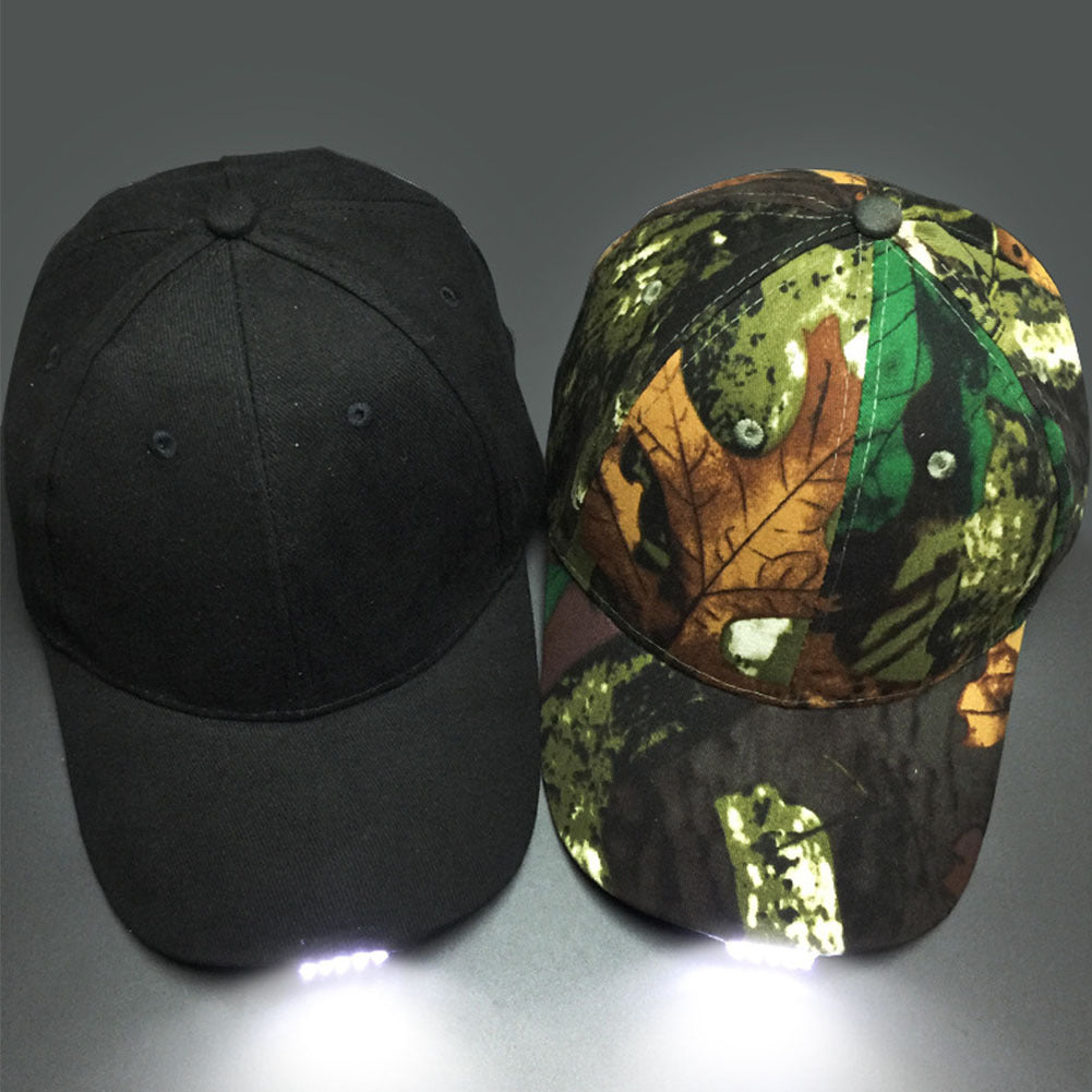 Adjustable Climbing 5 LED lamp Cap Battery Powered Hat With LED Light Flashlight For Fishing Jogging Baseball Cap black_Hat 5LED