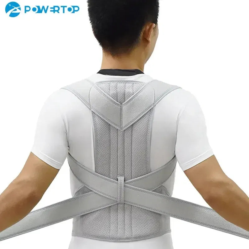 Color: Light Grey, Size: XXXL - Posture Corrector for Men and Women Back Posture Brace Clavicle Support Stop Slouching and Hunching Adjustable Back Trainer