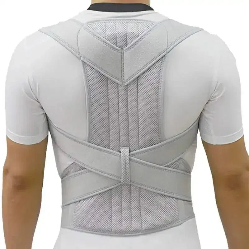 Color: Light Grey, Size: XXXL - Posture Corrector for Men and Women Back Posture Brace Clavicle Support Stop Slouching and Hunching Adjustable Back Trainer