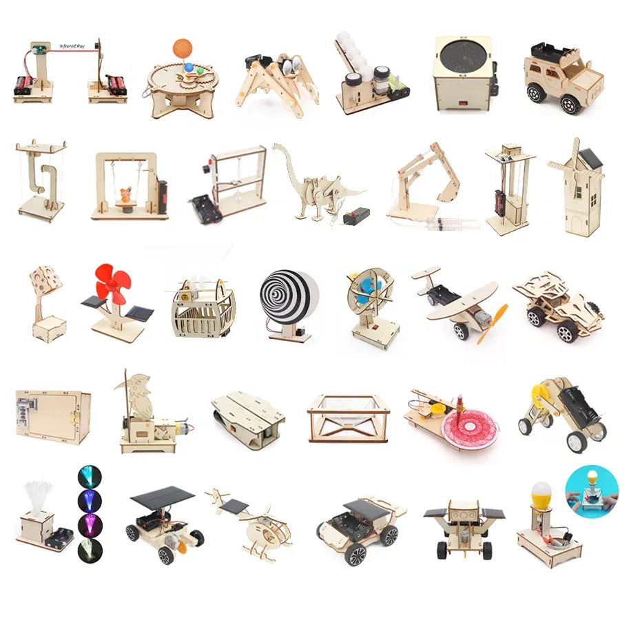 Color: Yellow - DIY Physical Model Science Experiment Educational Toy Handmade Small Production Assembly Craft Technology Project for School Kid