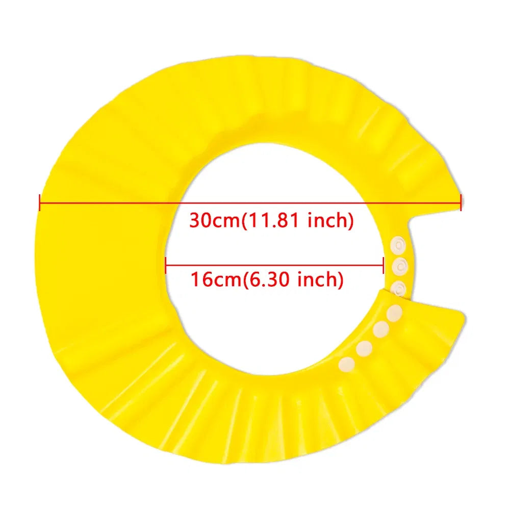 Color: GRAY - Baby Shower Soft Cap Adjustable Hair Wash Hat for Kids Ear Protection Safe Children Shampoo Bathing Shower Protect Head Cover
