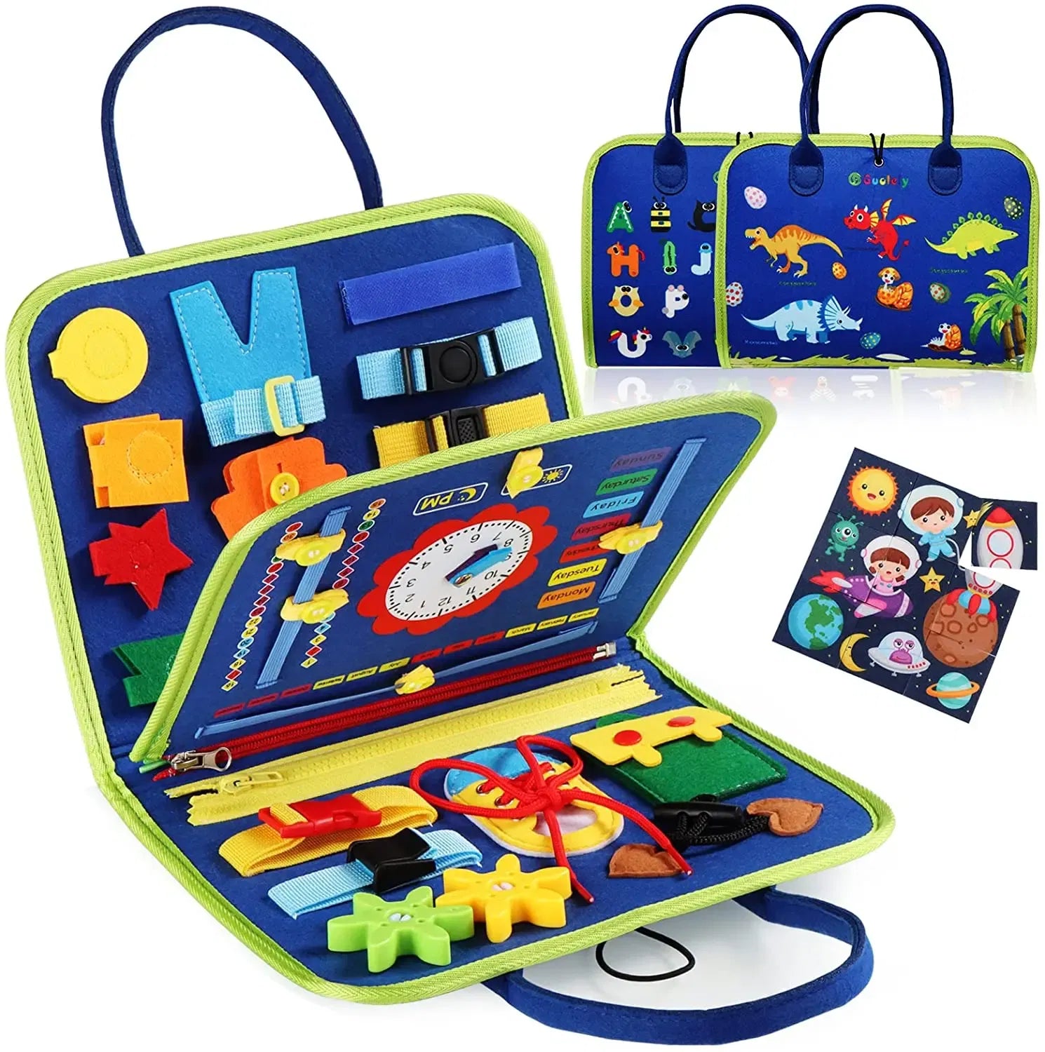 Color: light green - Montessori Toys Busy Board Sensory Activity Developing Board for Motor Skills,Learning Board for Toddlers