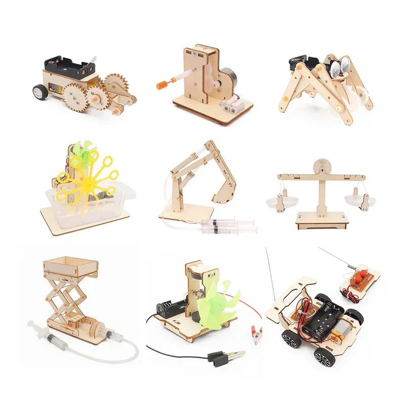 Color: army green - DIY Physical Model Science Experiment Educational Toy Handmade Small Production Assembly Craft Technology Project for School Kid