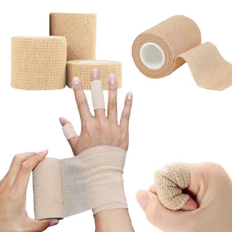 Color: Silver, Size: Option 3 - 1Roll Self Adhesive First Aid Skin Tape Elastic Patch for Sports First Aid Wound Plasters Tape