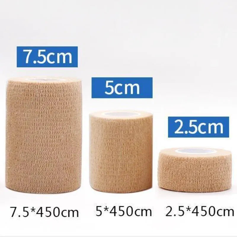 Color: Silver, Size: Option 3 - 1Roll Self Adhesive First Aid Skin Tape Elastic Patch for Sports First Aid Wound Plasters Tape