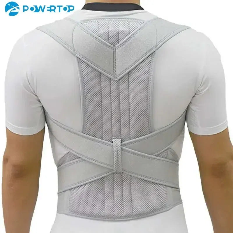 Color: Light Grey, Size: XXXL - Posture Corrector for Men and Women Back Posture Brace Clavicle Support Stop Slouching and Hunching Adjustable Back Trainer