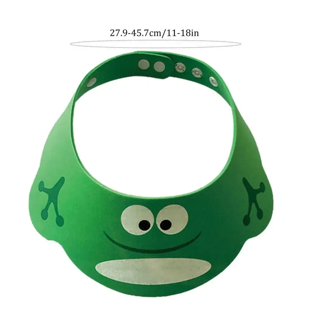 Color: green, Ships From: CHINA - Baby Shower Soft Cap Adjustable Hair Wash Hat For Kids Ear Protection Safe Children Shampoo Bathing Shower Protect Head Cover