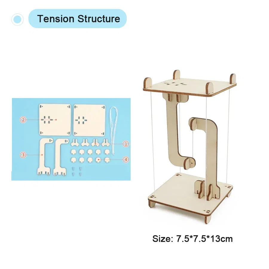 Color: Light Grey - DIY Physical Model Science Experiment Educational Toy Handmade Small Production Assembly Craft Technology Project for School Kid