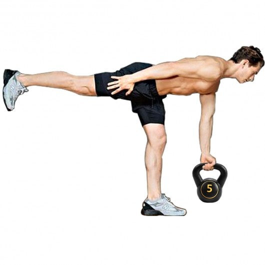 3 Pieces 5 10 15lbs Kettlebell Weight Set - Color: Black