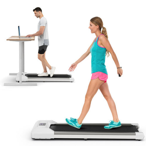 2.25 HP Walking Pad with LED Display and Remote Control-Grey - Color: Gray - Sports > Exercise Machines > Treadmills product