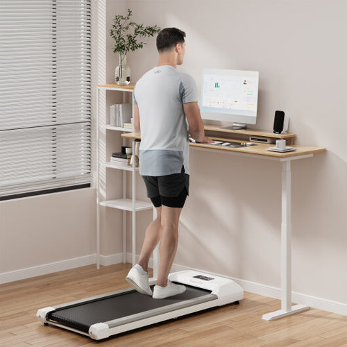 2.25 HP Walking Pad with LED Display and Remote Control-Grey - Color: Gray - Sports > Exercise Machines > Treadmills product