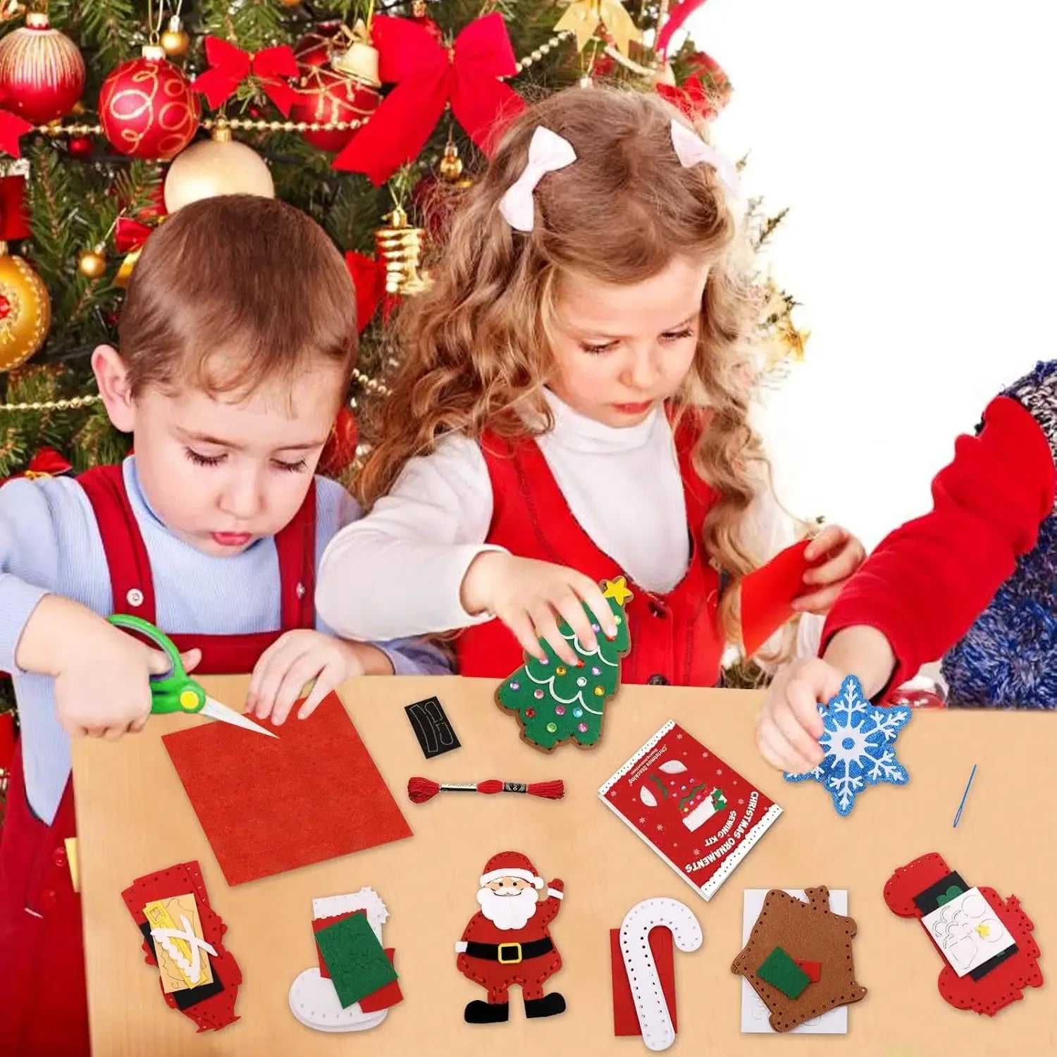 Color: DARK GRAY - Christmas Sewing Kit Animal Sewing Craft Kit Farm Animal Toy DIY Crafting Sewing Set Educational Craft Set For Children Gifts